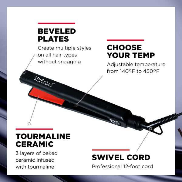 1.25" Tourmaline Ceramic Professional Hair Styling Iron